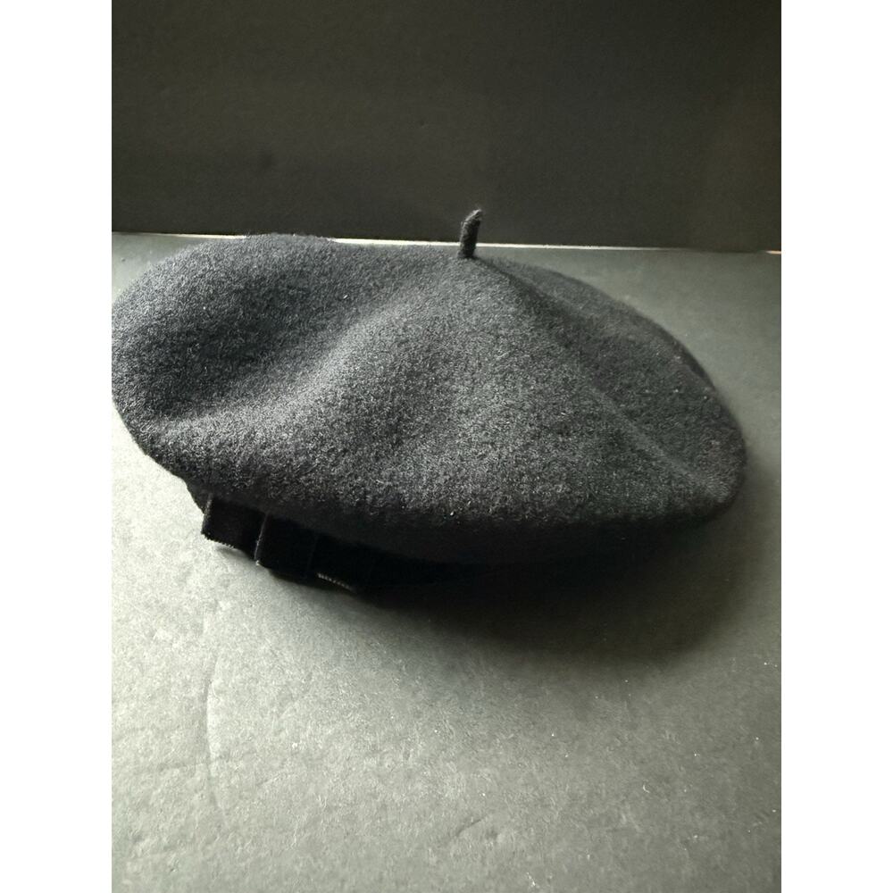 Vintage Womens Wool Cap Hat Black Beanie Beret Unisex Tam City Mod Outdoor Retro